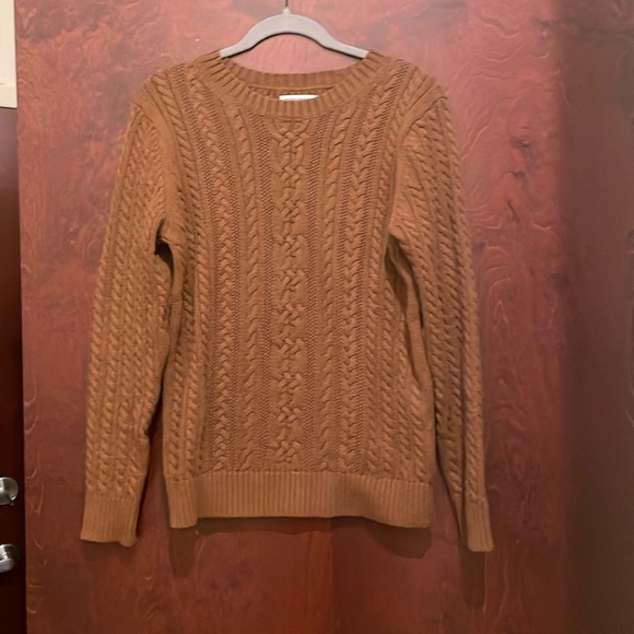Sweaters - NWOT Brown Cableknit Sweater, 100% Cotton